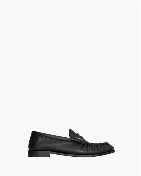 mocassino ysl|LE LOAFER penny slippers in shiny creased leather.